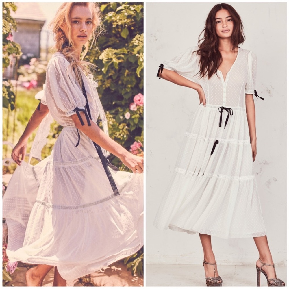 Loveshackfancy Serena Midi Dress Polkadot